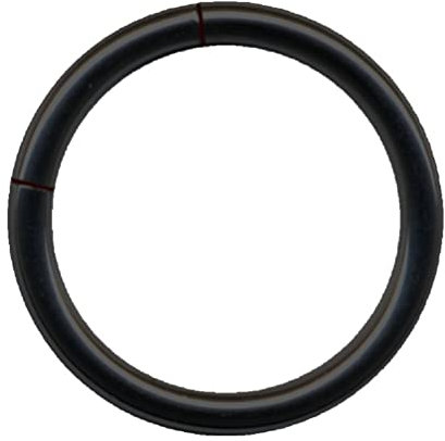 Segmentring (KEIN CLICKER) TITAN G23 Piercing Ring Segment EDELSTAHL CHIRURGENSTAHL 316L Nase Septum Ohr Helix Lippe Augenbraue Intim Piercingring Nasenring (1.6mm x 10mm, Stahl Schwarz)