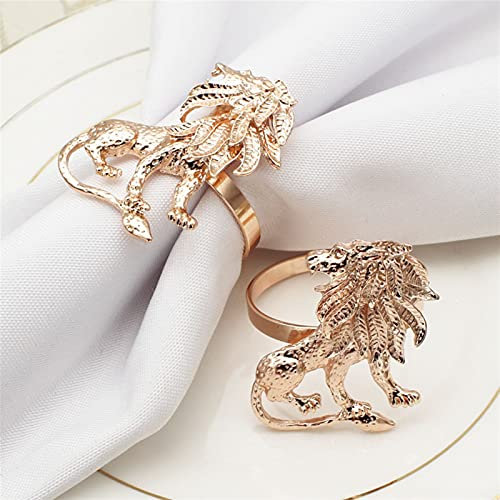FAMoUsGoods 12 stücke Hotel Western Geschirr Lion Napin Button Tier Serviette Ring Tuch Ring