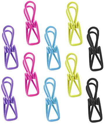 PLAFOPE 10stücke Metall-wäscheklammern Draht-Clips Chip-Taschen-Clip Winddichte Befestigung Haushalt