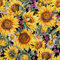 HEKO PANELS Stoff Oxford Wasserdichte Meterware Canvas Polyester Stoff Zum Nähen Nähstoffe Möbelstoffe Dekostoffe Handwerken Wasserabweisend Blickdicht Sonnenblumen 1 Meter 155 x 100 cm