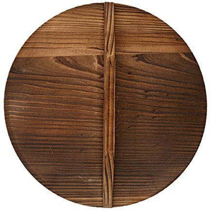 YARNOW Wooden Spill-Proof Lid Skillets Lid Otoshibuta Wooden Pot Cover 14 Inch Lid for Frying Pan Wooden Wok Lid Saute Pan Wok Pan with Lid Household Pot Cover Vintage Protective Cover