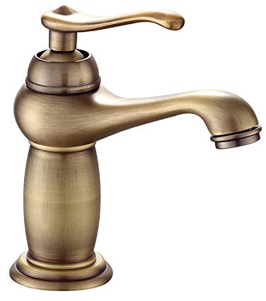 Oikabio Mitigeur de salle de bain en laiton antique en cuivre solide de luxe - Robinets