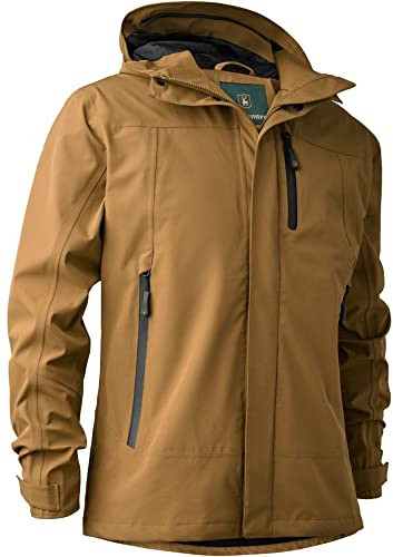 Deerhunter – Sarek wasserdichte, atmungsaktive, winddichte Herrenjacken & Mantel mit Kapuze mit versiegelten Nähten, Herrenjacke & Herrenmäntel, 10k/10k Oberbekleidung, Butternut, L