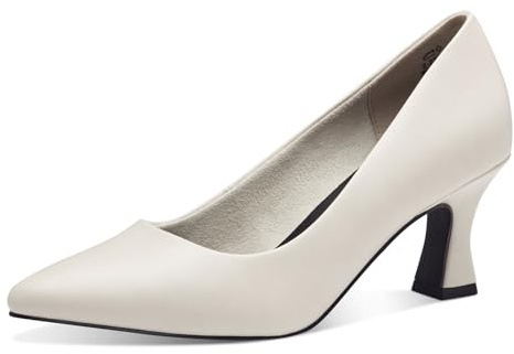 MARCO TOZZI Damen Pumps Spitz Vegan, Beige (Cream), 37 EU