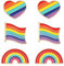 PLABBDPL LGBT Pins Anstecker Regenbogen Broschen,6pcs Gay Pride Pins LGBT Pride Regenbogen Broschen Homosexuell Stolz Broschen Progress Flag Anstecknadel Für Männer Frauen Kleidung Und Taschen