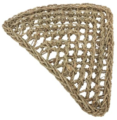 Triangle Reptile Hammock, Reptology Lizard Lounger Corner Triangle Lizard Hammock Animal Crawling Mat Triangle Grass Reptile for Bearded Dragon Dogs Cats