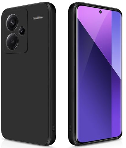 GiiYoon Funda para Xiaomi Redmi Note 13 Pro Plus 5G, Case de Silicona Suave de TPU Carcasa Protector de Goma Fexible Prueba Liviano y a Delgado de Golpes Antirrayas para Teléfono (Negro)