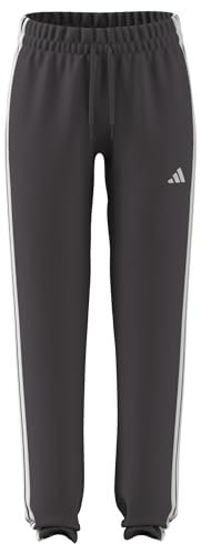 adidas Damen Essentials 3-Stripes French Terry Cuffed Pants, Grey strata/White, M