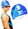 Gorro de Natación para Mujeres y Hombres(Shark), RISVOWO Unisex Silicone Gorro Piscina, Suave y Resistente Long Hair Cap, Gorros de Natación Elásticos para Niños de 5 a 12 Años y Niñas
