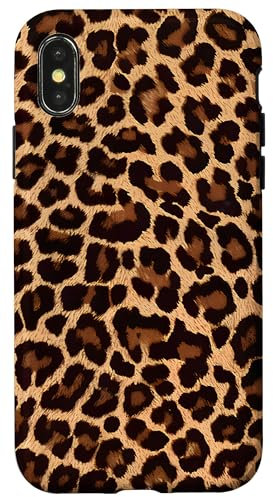 iPhone X/XS Cute Cool Design Animal Leopard Print Pattern Vintage Girls Case