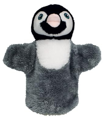 EcoBuddiez Hand Puppet - Pinguin von Deluxebase. Pinguin Plüsch Handpuppen für Kinder. Eco-Friendly Tier Spielzeug Puppe für Pretend Play und Kinder Geschenke.