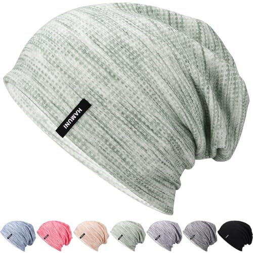 Mütze Herren Slouch Beanie Mütze Damen Leicht Winddichte Dünne Mütze Weiche Atmungsaktiv Longbeanie Ideal für Frühling Herbst und Winter