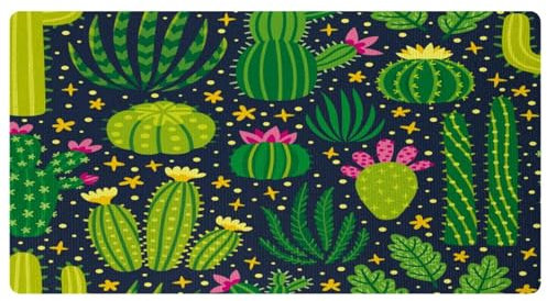 VAPOKF Tappeto da cucina con cactus, antiscivolo, lavabile, assorbente, per cucina, corridoio, lavanderia