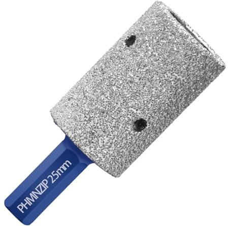 Fraises à Doigts Diamantées 25 mm Fraise Diamantée Avec Queue Hexagonale Foret de Fraisage Diamant pour Trous Existants Élargissement Façonnage Parage en Carrelage Porcelaine Marbre Granit Céramique