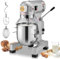 VEVOR Batidora de Cocina Comercial Batidora de Pie Comercial 10 L con 3 Velocidades Ajustables Amasadora de 550 W con Tazón de Acero Inoxidable y 3 Accesorios para Mezclar, Ideal para Panadería