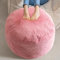 HIGOGOGO Runder gefüllter Pouf Ottomane, Cord-Poufs mit Schaumstoff-Chunk-Füllung, pelziger und flauschiger Pouf Fußhocker, Aufbewahrung, Ottomane, 66 x 45,7 cm, Fußstütze für Wohnzimmer, Rosa