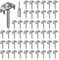 Solution 50 clavos de acero inoxidable en forma de U diseñados para una instalación rápida