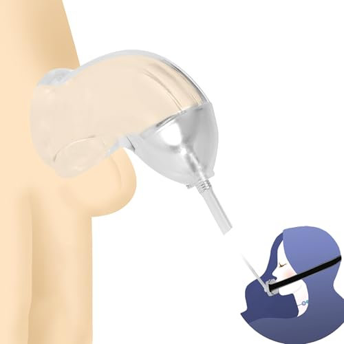 Qiyasex 2-In-1 PeniskäFig Silikon Urinal Piss Trichter+ öFfnen Mouth Gag, Penis Sleeve PenishüLle Dildo Knebel Mundknebel Bondage Fesseln Set Slave Extreme Erotik Sexspielzeug FüR Frauen MäNner Paare