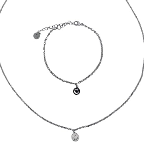 geRaspel Halskette smiley minimalistisch Sets verschiedene Ausführungen