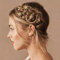 3 Pièces Pince à Cheveux en Forme d'étoile de Lune, Strass Barrettes Cheveux Femme, Clips Cheveux Femme, Accessoires de Cheveux pour Femmes et Filles Coiffure Décoration et Mariée (Or)