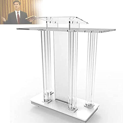 Podiumständer aus Acryl mit Rollen für Kirche, Hochzeit, Firma, Konferenzen, Rollpult, Gastgeber, Tisch mit Chanting-Funktion
