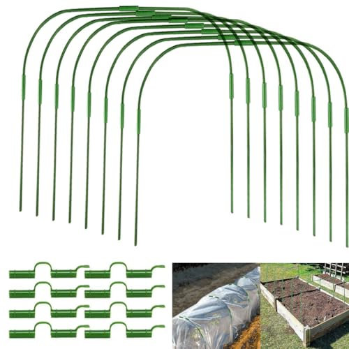 8 X Pflanztunnel, Tunnelbogen für Hochbeet, Gartenreifen Bögen für Reihenabdeckung, 80X90 cm Folientunnel Bögen für Hochbeet,Tunnelbögen Hochbeet,Gewächshaus Bogen Reifen,Gartentunnel Bögen