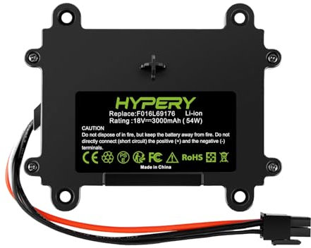 18V 3000mAh Batterie de Remplacement Li-ION Compatible avec Bosch Indego 350, 400, M700, M+700, S+350, S+400 Tondeuses à Gazon robotisées F016104 898, F016104898, F016L69176