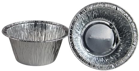 Enpack Einweg-Backformen aus Aluminium - 180ml Eierkuchenform Ø 90mm - Muffinförmchen für Törtchen, Cupcakes oder Muffins - Alu Muffinformen für Backofen (100)