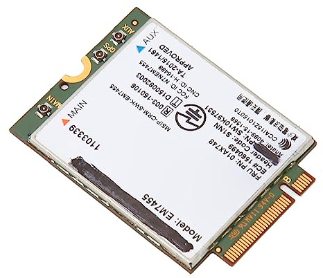 Plyisty 4G LTE Network Card Module, EM7455 M.2 Interface Wireless NIC Module Adapter, Support LTE FDD Bands, for ThinkPad T460, T460p, T460s