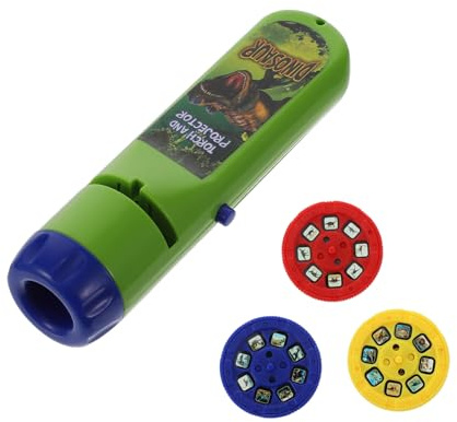 minkissy Dinosaur Projection Toy Interactive Dinosaur Projection Flashlight Boys and Girls Hands Toy for Playtime Educational for Toddlers