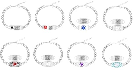 Tobestu QR Code Medizinisches Armband - Personalisierter Notfall- und Alarm-Schmuck für den täglichen Gebrauch YA5948