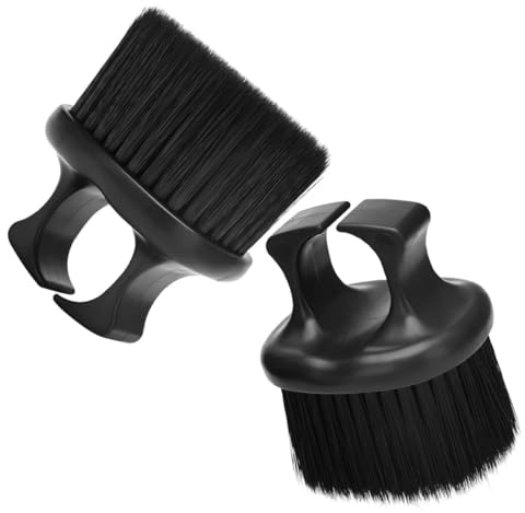 Abaodam 2 Stück Pack Bartbürste für Herren mit Weichen Borsten Kleine Ring Handbürste zur Reinigung Abstehender Haare und Styling von Fettigem Haar Robuste Schnurrbartbürste