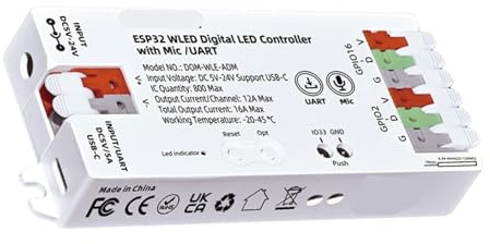 ESP32 WLED LED Controller Mikrofon Musik DIY Dynamischer Modus(WLED Controller Only)