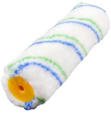 Cubierta de rodillo pintura acrílica blanca con núcleo plástico naranja estampado rayas verdes azules 6