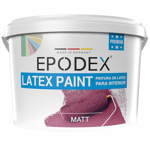 EPODEX Pintura de látex mate, Pintura de Pared Lavable, resistente, transpirable e inodora, Interior, 3kg (25m² por una capa) - Gris antracita Pastel