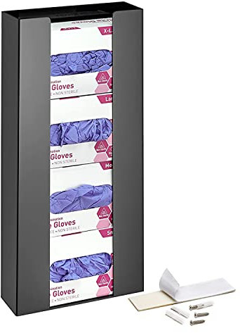 Adir Med Schwarz Acryl Glove-Box Spender (4 Box Capacity)