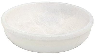 NKlaus Cuenco de Incienso Blanco Quemador de Incienso Cuenco de esteatita Decorativo de 10cm de diámetro 7534