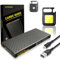Nitecore Carbo 10000 Power Bank - 10000mAh Ultra Slim Carbon Fiber Design - Dual USB & USB-C Ports with QC PD Fast Charging - Includes COB Flashlight