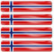 Biomar Labs® 4 x Aufkleber 3D Gel Silikon Stickers Norway Norwegen Norwegische Flagge Fahne Flag Autoaufkleber F 15