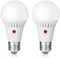 Elrigs E27 Glühbirne mit Lichtsensor, LED Lampe mit einstellbarem Tageslichtsensor, Leuchtmittel mit verstellbarem Dämmerungssensor, 7W ersetzt 60W, Kaltweiß(6000K), Doppelpack