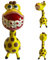 lemonadeus Giraffe mit Zahnspangen Skulptur Giraffe Figur Gartendeko Statuen für Hof und Garten, Indoor Outdoor Dekoration Skulptur/Zahnklinik Dekorationen