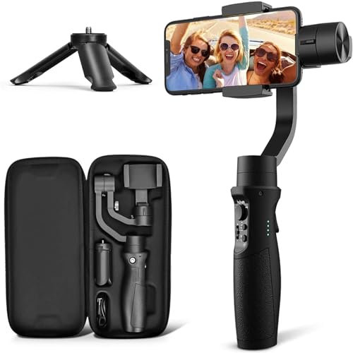 hohem iSteady Mobile Plus, stabilizzatore cardanico per smartphone a 3 assi per iPhone 15 Pro Max/Samsung/HUAWEI, Time-Lapse, bilanciamento rapido, giunto cardanico portatile per Vlog Youtuber