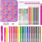 Abeec Briefpapier-Set Mädchen Kind Einhorn Glitzer Federmäppchen mit Stift, Filzstiften und Zubehör - Geburtstagsgeschenk für Mädchen ab 5 Jahren