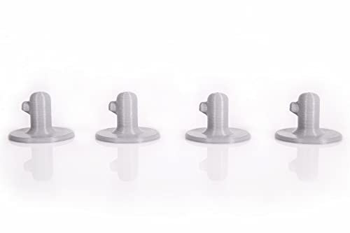 GZ-Design 4 STK. Halterung-Aufbewahrung für KitchenAid Zubehör-Rührelemente wie Flachrührer Schneebesen Knethaken (Grau)
