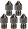 MK8-Düse aus gehärtetem Stahl, 0,4 mm, Hotend-Extruder, Metalldüse für Ender 3s 3 Pro, CR-10 3D-Drucker, 1,75 mm Filament, 5 Stück