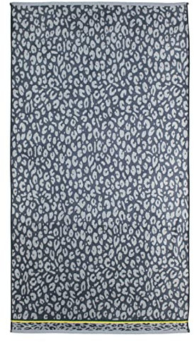 P.K. Collection Strandtuch aus 100% Baumwolle - Strandlaken 90x165 cm Frottee Qualität - hochwertiger Jacquard Druck (Tieroptik grau)