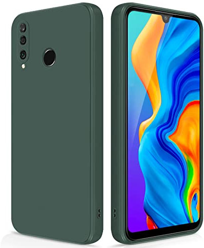 GiiYoon Hülle Kompatibel mit Huawei P30 Lite, Hochwertiges Liquid Silicone Case, Rundumschutz Handyhülle, Kratzfestes Weiches Mikrofaserfutter- grün