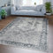 TT Home Wohnzimmer Teppich Flachgewebe Marokkanisch Design Used Look Ornamente Waschbar, Farbe: Grau 2, Größe:240x340 cm