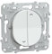 Schneider Electric - Ovalis - interrupteur 2 boutons pour volet roulant- 6AX -Blanc - S320208