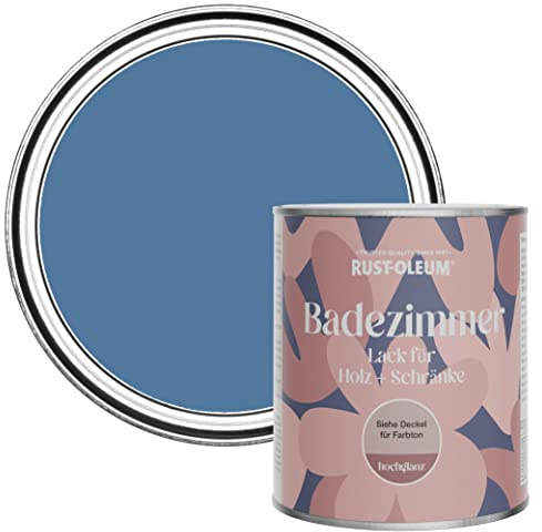 Rust-Oleum Blue Moisture Resistant Bathroom Wood and Cabinet Paint in Gloss Finish - Blue Silk 750ml